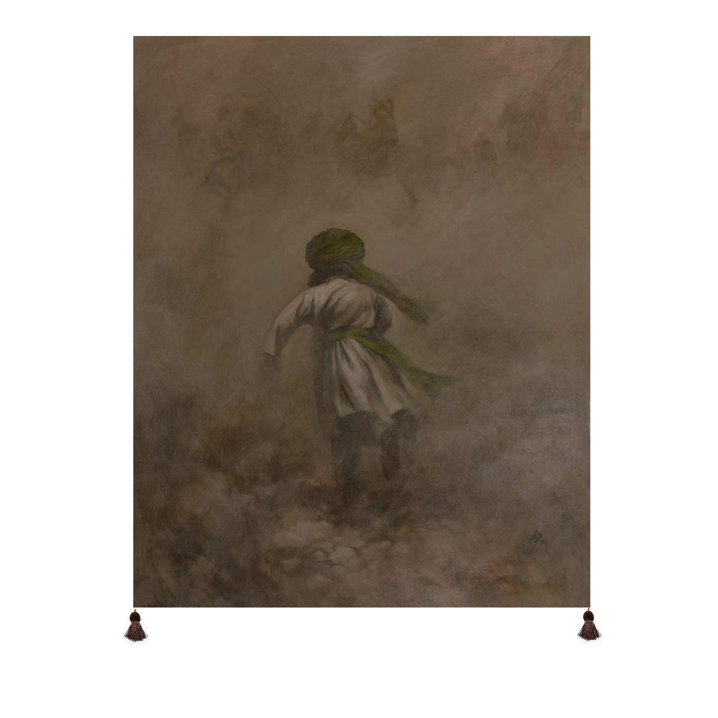 پرچم مدل حضرت عبدالله بن حسن (ع)کد B47