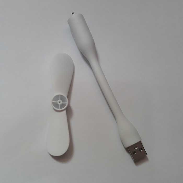 پنکه USB مناسب استفاده گوشی و پاور بانک - ولتاژ کاری 5 ولت - رنگ سفید 