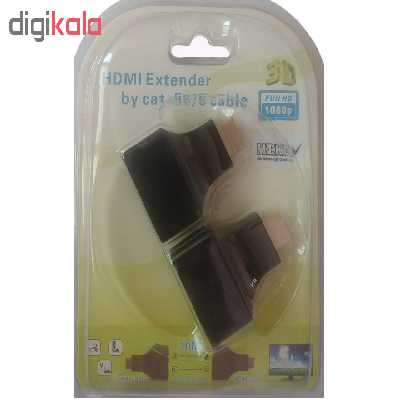 مبدل افزایش طول HDMI مکا تحت شبکه بسته دو عددی مدل EXT-5e-6
