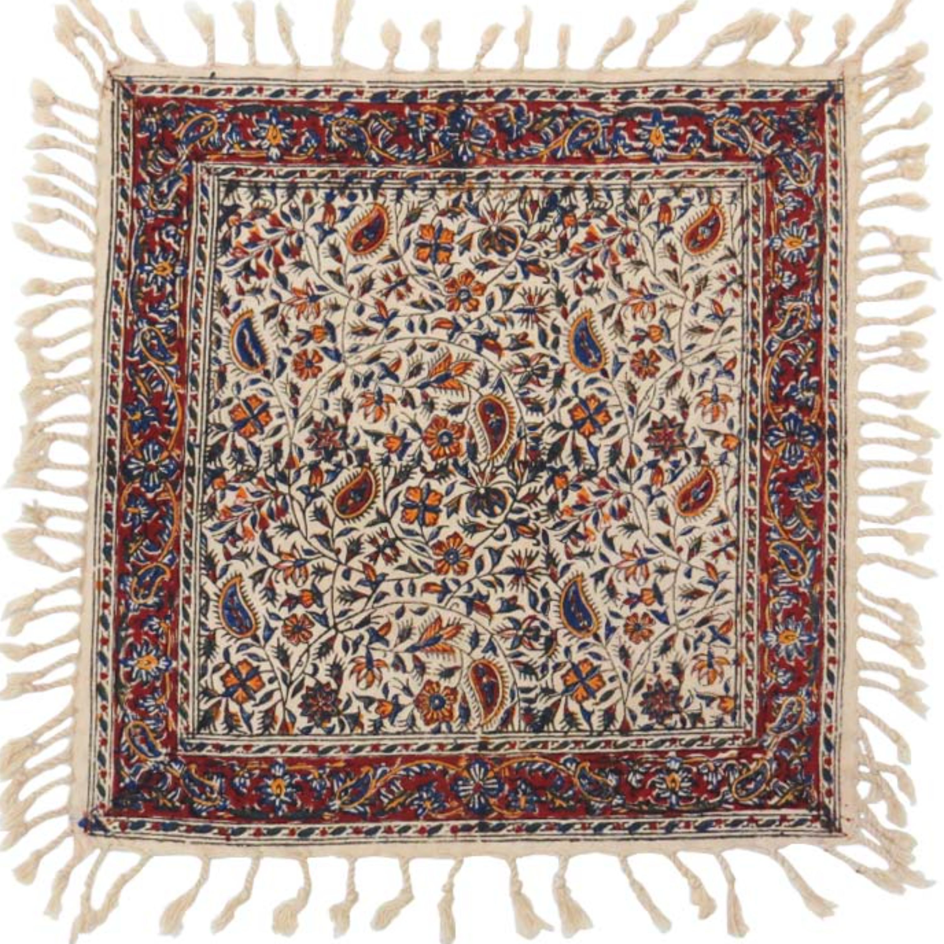 رومیزی قلمکار سنتی اصفهان سایز 40در 40 سانتی متر مربع