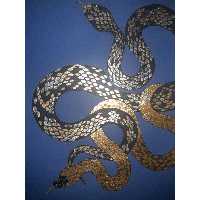 تابلو نقاشی ورق طلا طرح مار مدل FM06