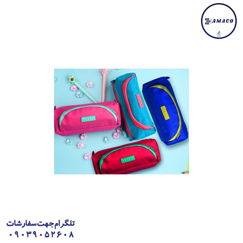 جامدادی 2 زیپ هلالی فسفری 2015 استایل