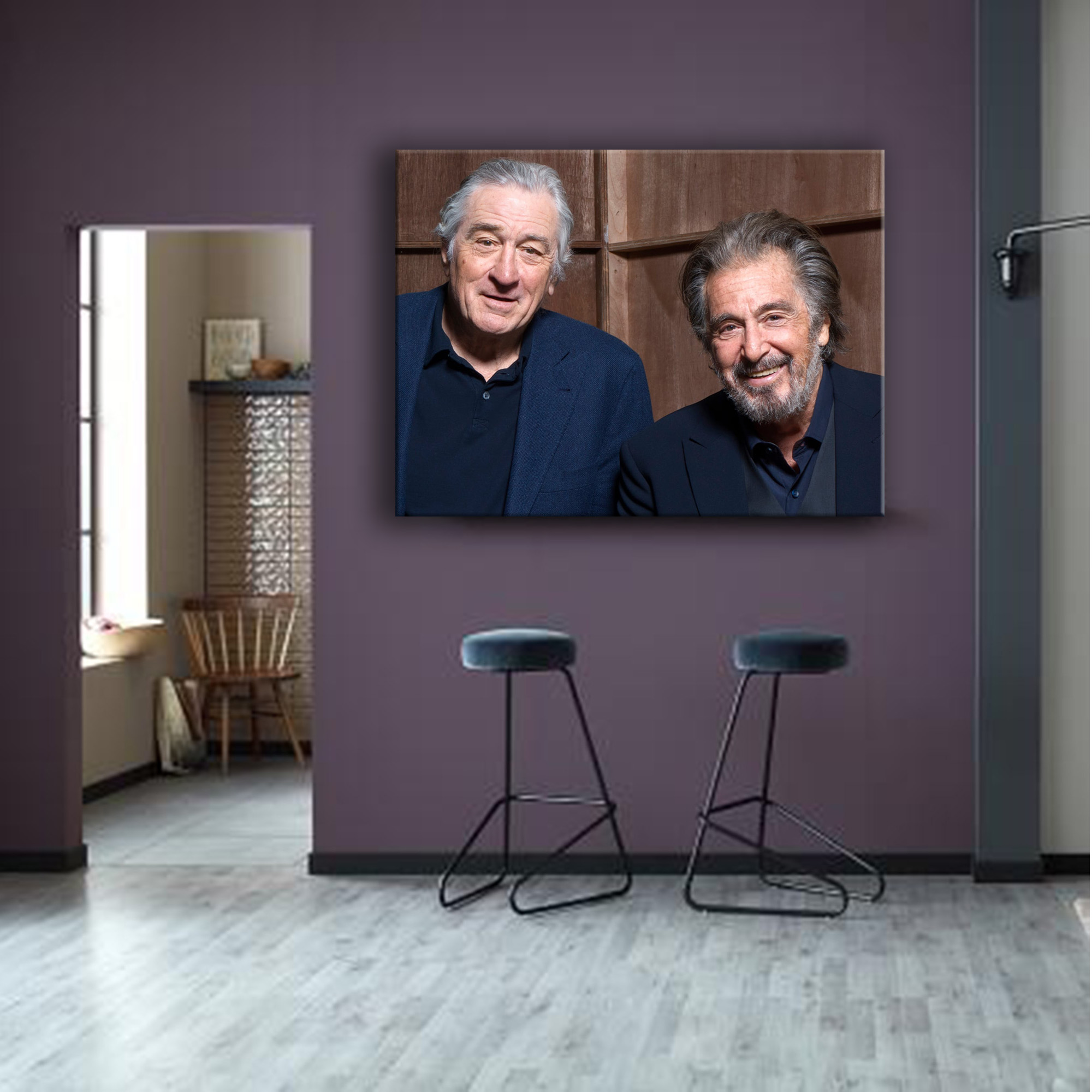 تابلو شاسی طرح دو هنرمند ال پاچینو رابرت دنیرو کد160