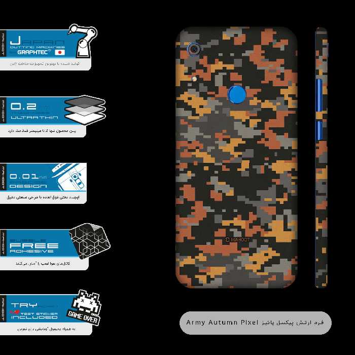 برچسب پوششی ماهوت مدل Army-Autumn-pixel-FullSkin مناسب برای گوشی موبایل هوآوی Y6s 2019