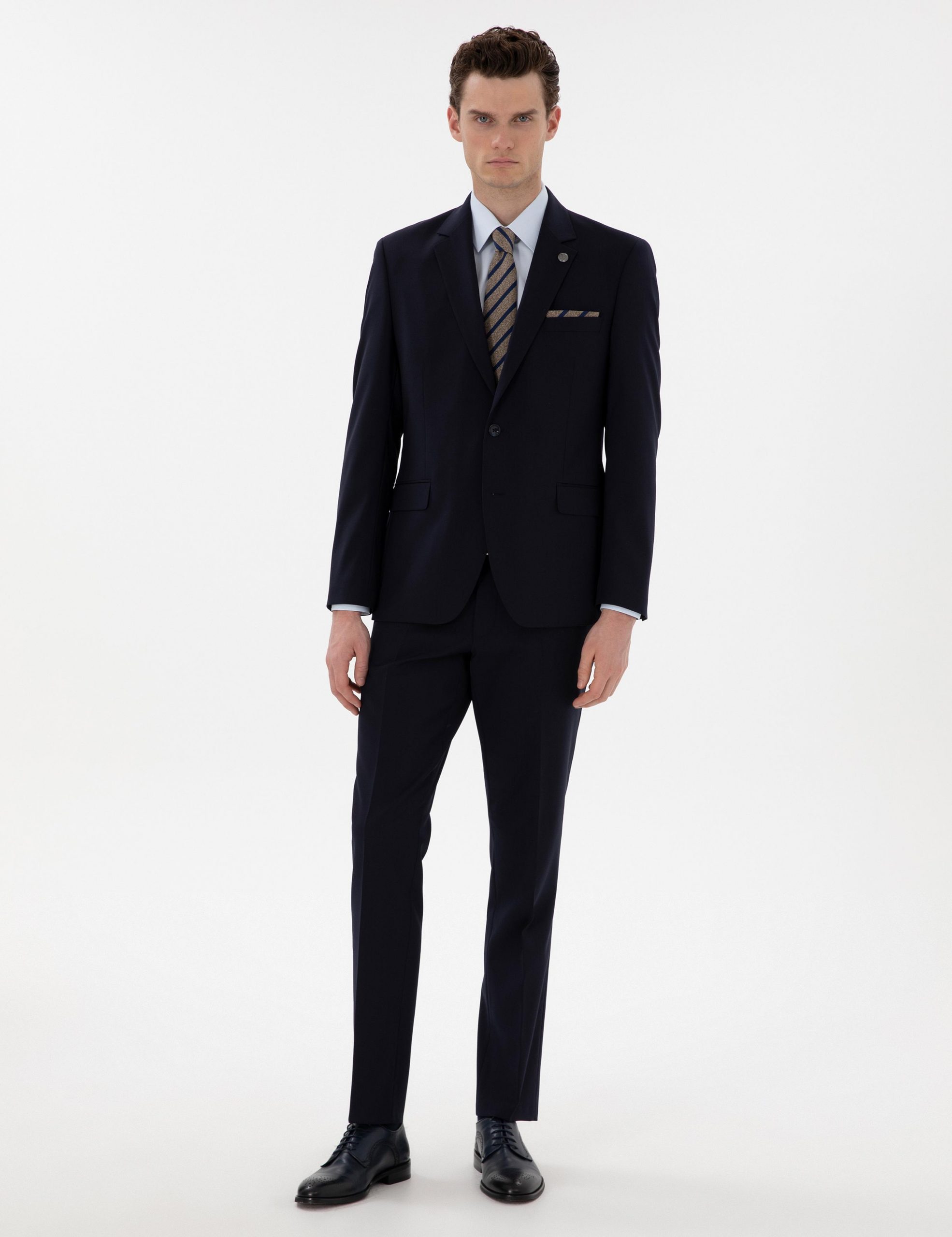 کت و شلوار مردانه سرمه ای پیرکاردین - فروشگاه لباس شهرمون