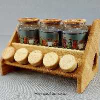 ست جا ادویه و حبوبات چوبی 8 تایی آماتیس کد 41058