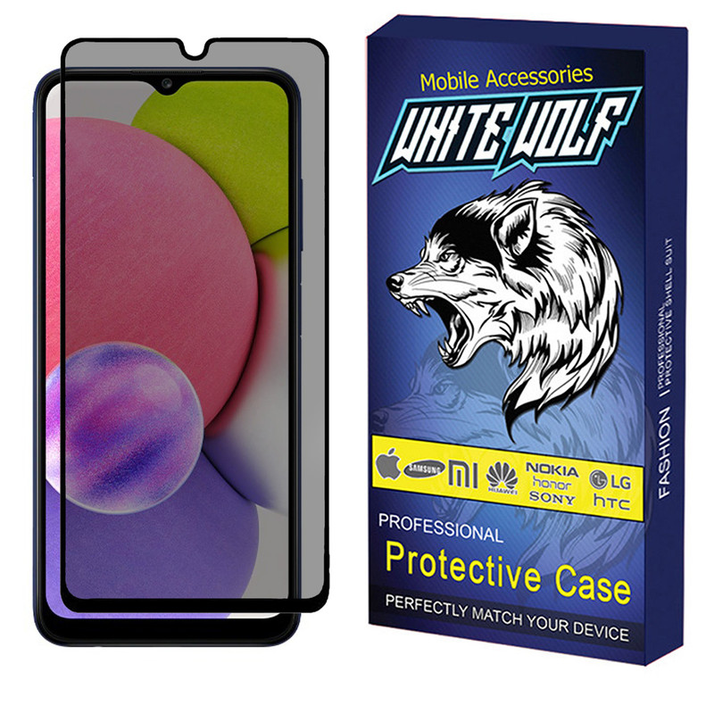 محافظ صفحه نمایش حریم شخصی وایت ولف مدل WGP3 مناسب برای گوشی موبایل سامسونگ Galaxy A03s | کالا برتری