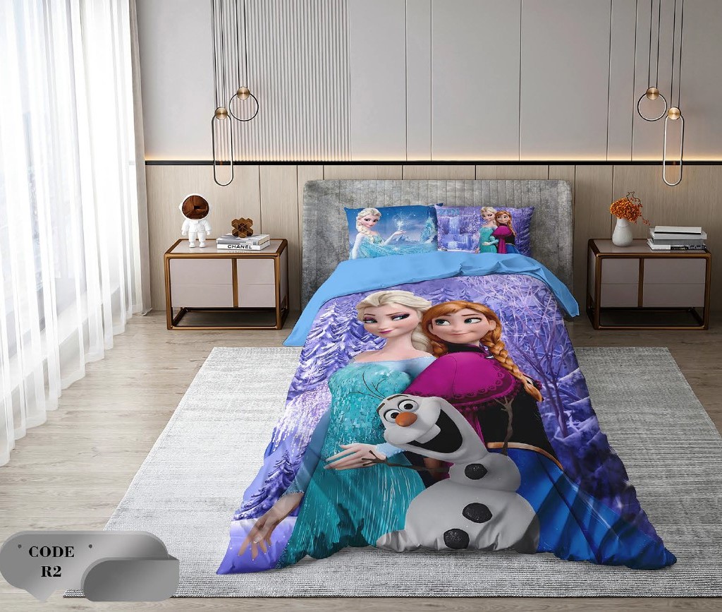 سرویس روتختی 2 نفره 6 تکه ابعاد 225 ×235 کشدار ضد حساسیت و عرق کد R2 | ست خواب و ست روتختی