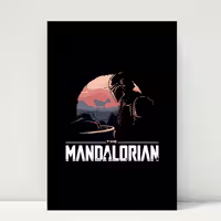 تابلو شاسی گلاک طرح مندلوری Mandalorian کد FMO111 | دنیای قاب