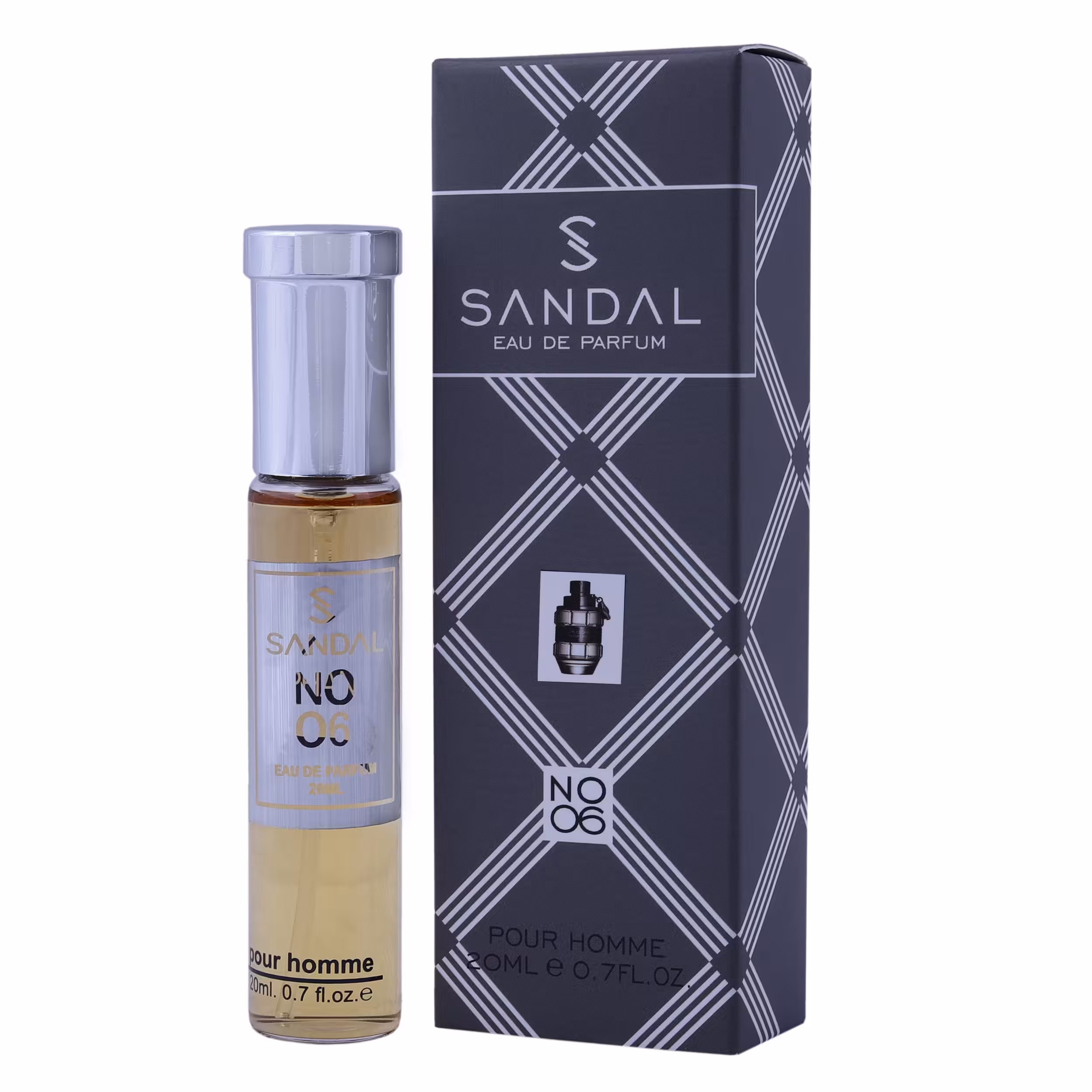 عطر جیبی مردانه صندل مدل spice bomb حجم 20 میلی لیتر