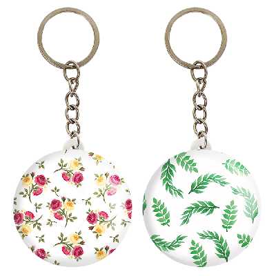 جاکلیدی خندالو مدل گل گلی کد 22472237 مجموعه 2 عددی