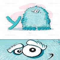 وکتور آموزشی حروف لاتین کودکان حرف Y | گرافیک با طعم تربچه