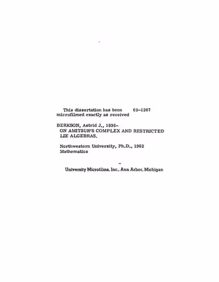 خرید و دانلود نسخه کامل کتاب On Amitsur's complex and restricted Lie algebras