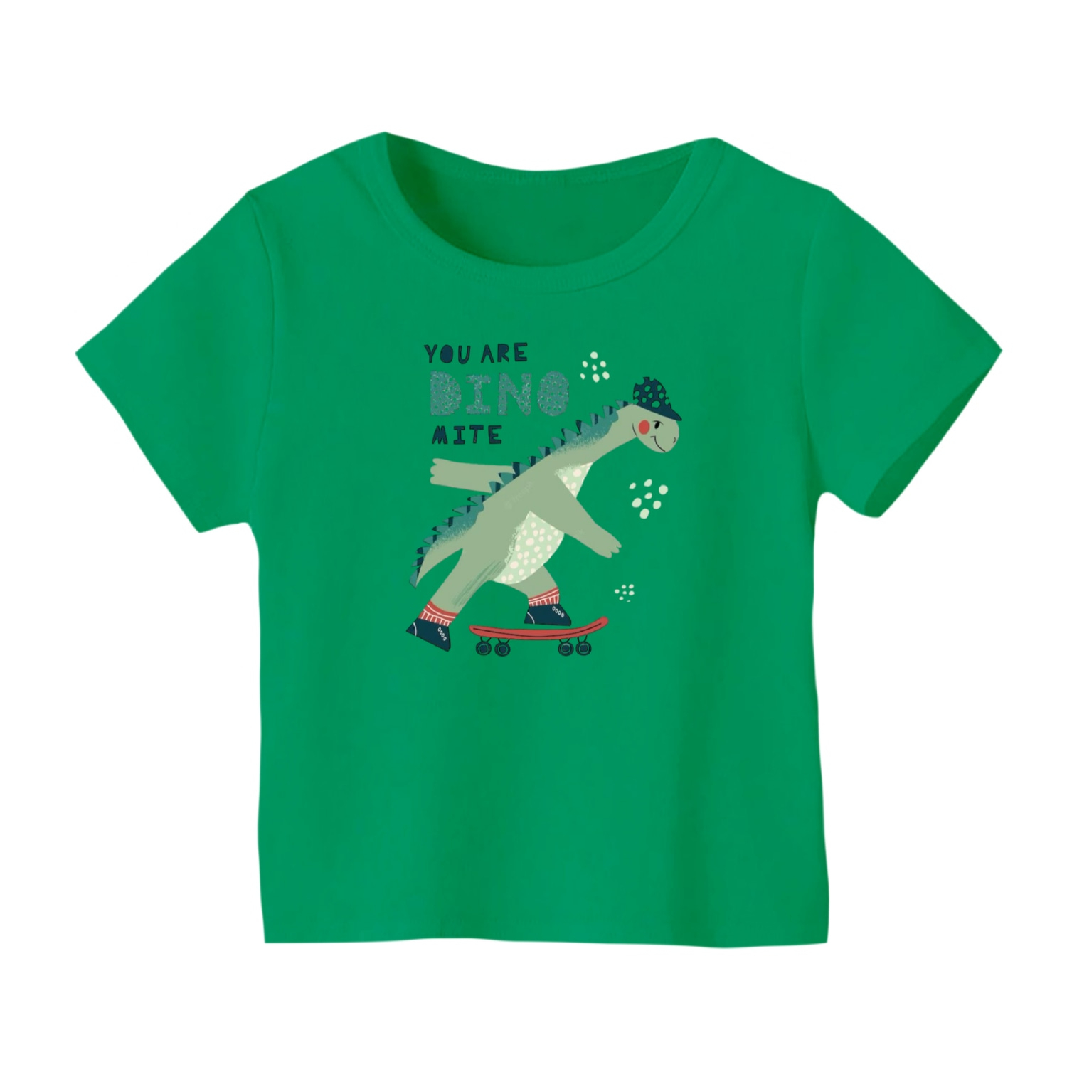تی شرت آستین کوتاه بچگانه مدل دایناسور کد 28 رنگ سبز