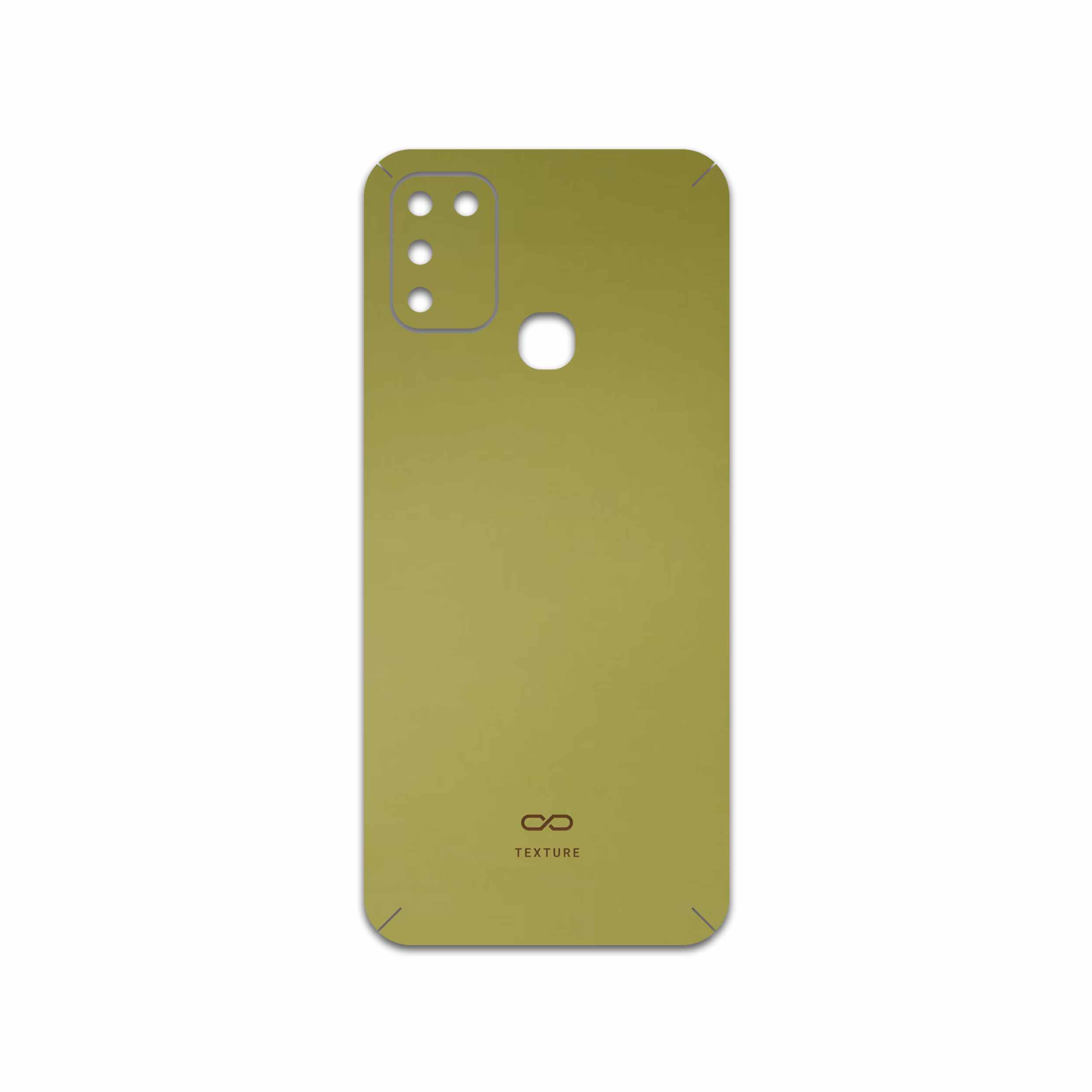 برچسب پوششی ماهوت مدل Matte-Gold مناسب برای گوشی موبایل اینفینیکس Hot 10 Play