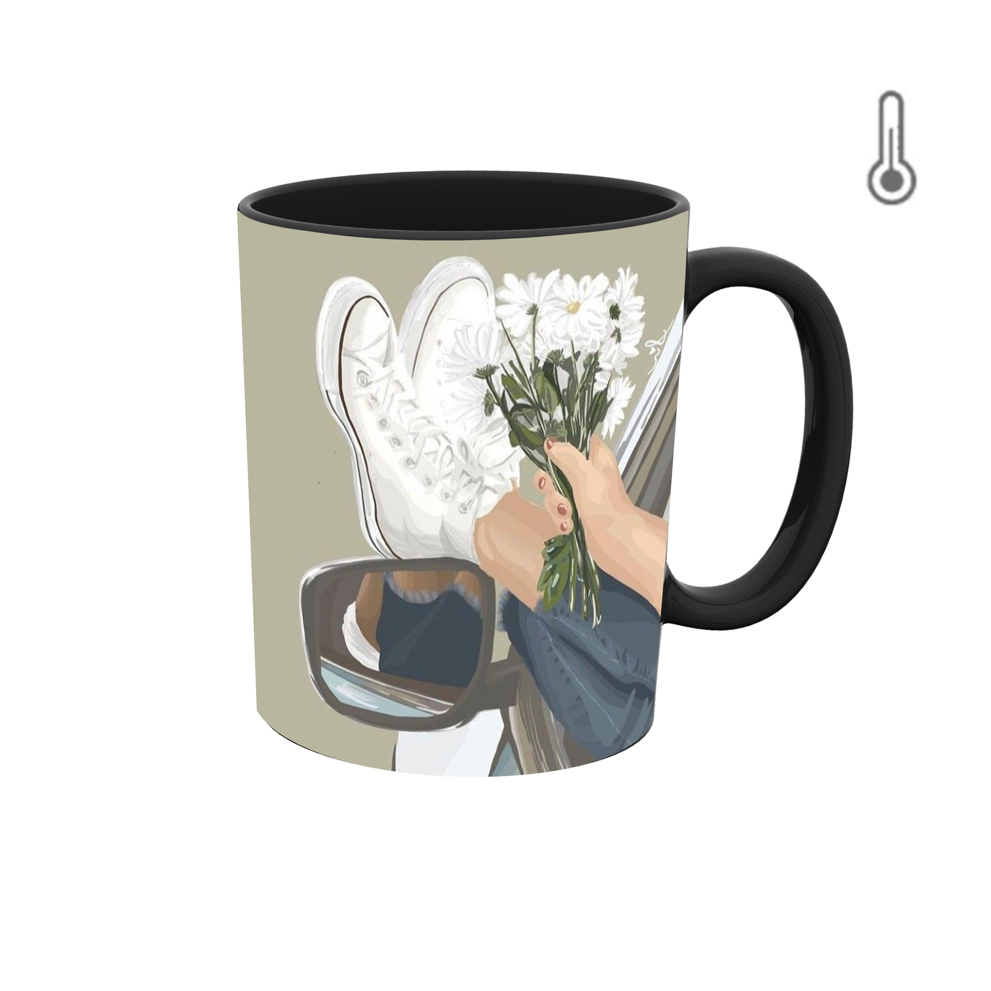 ماگ حرارتی طرح گرافیکی دخترانه