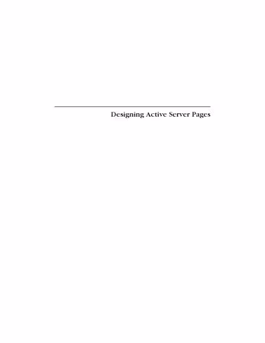 خرید و دانلود نسخه کامل کتاب Designing Active Server Pages