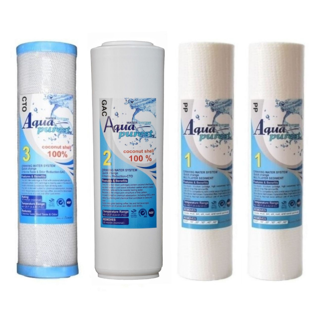 فیلتر دستگاه تصفیه آب آکوا پیورست مدل SW 400 مجموعه 4 عددی