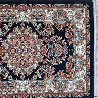 2 تخته قالیچه یک در یک و نیم متر مستطیل افشان سورمه ای ندا 700 شانه صددرصد نخ اکریلیک ارسال پس کرایه