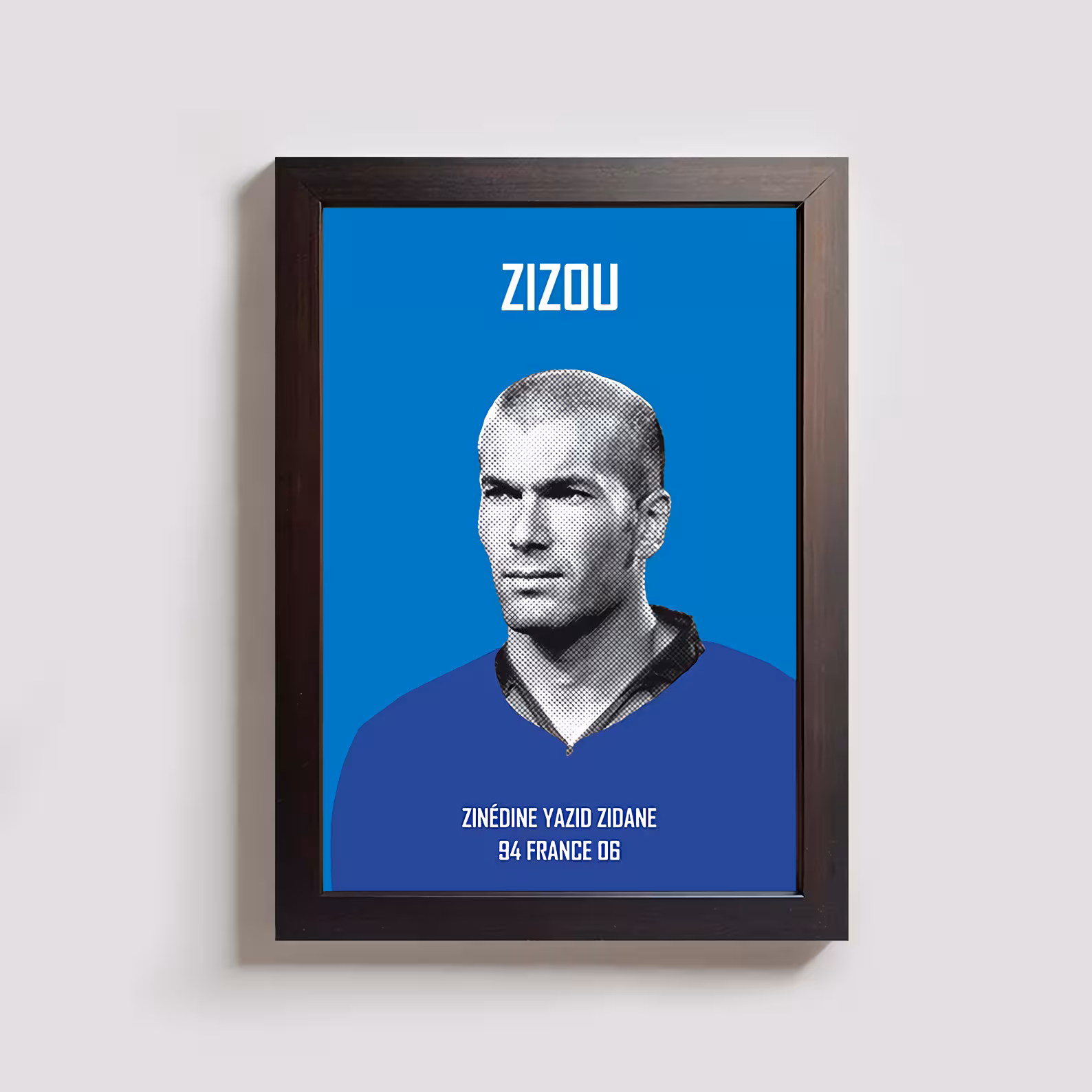 تابلو مدل فوتبالی زیدان Zidane BR054