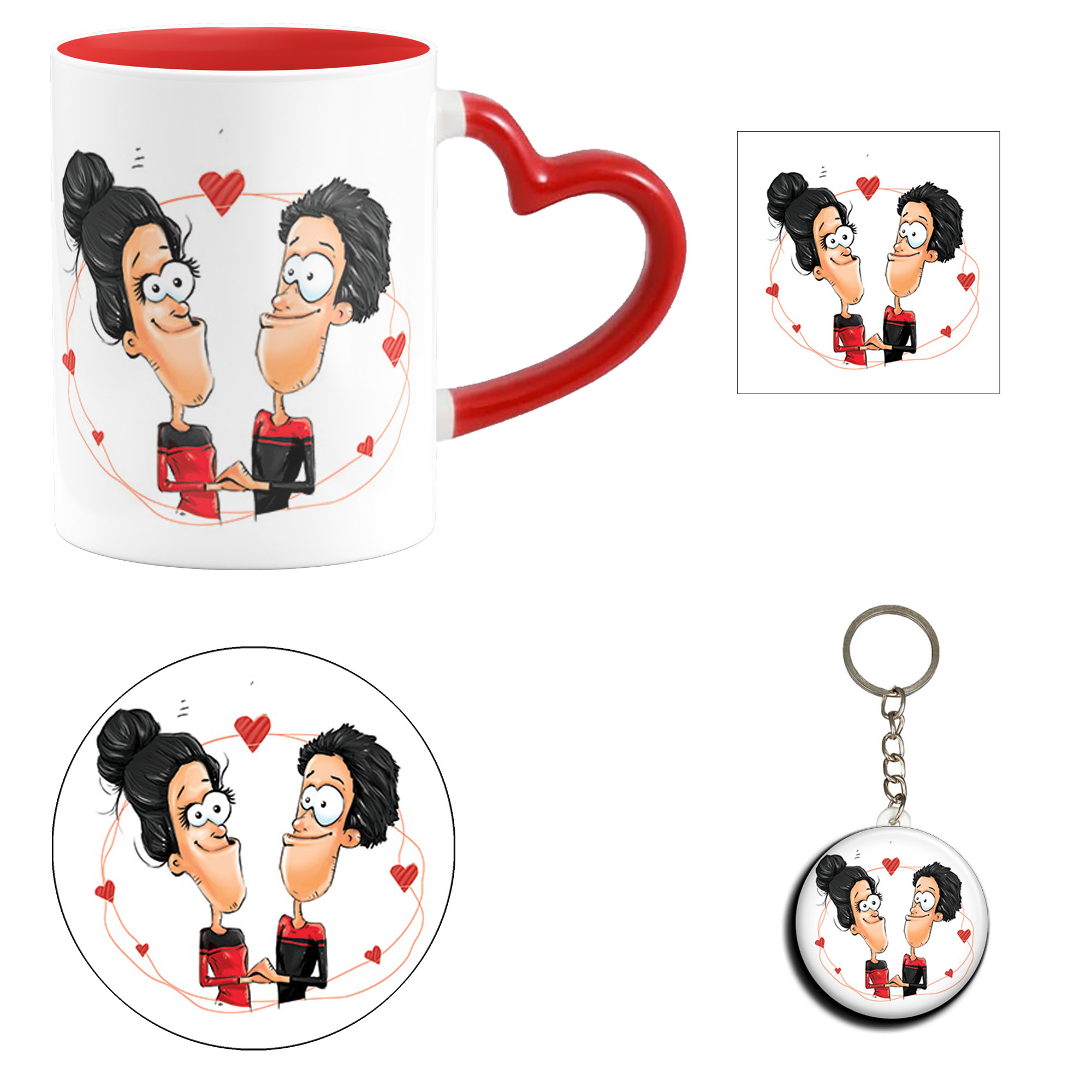 ست هدیه ماگ مدل روز عشق طرح عاشقانه کد M146