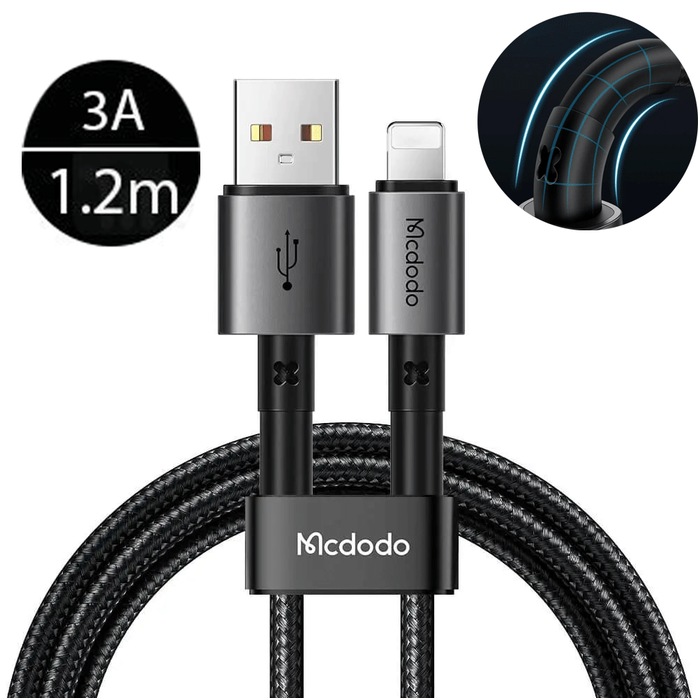 کابل شارژ یو‌اس‌بی به لایتنینگ 3 آمپر1.2 متری مک‌دودو CA-3580
