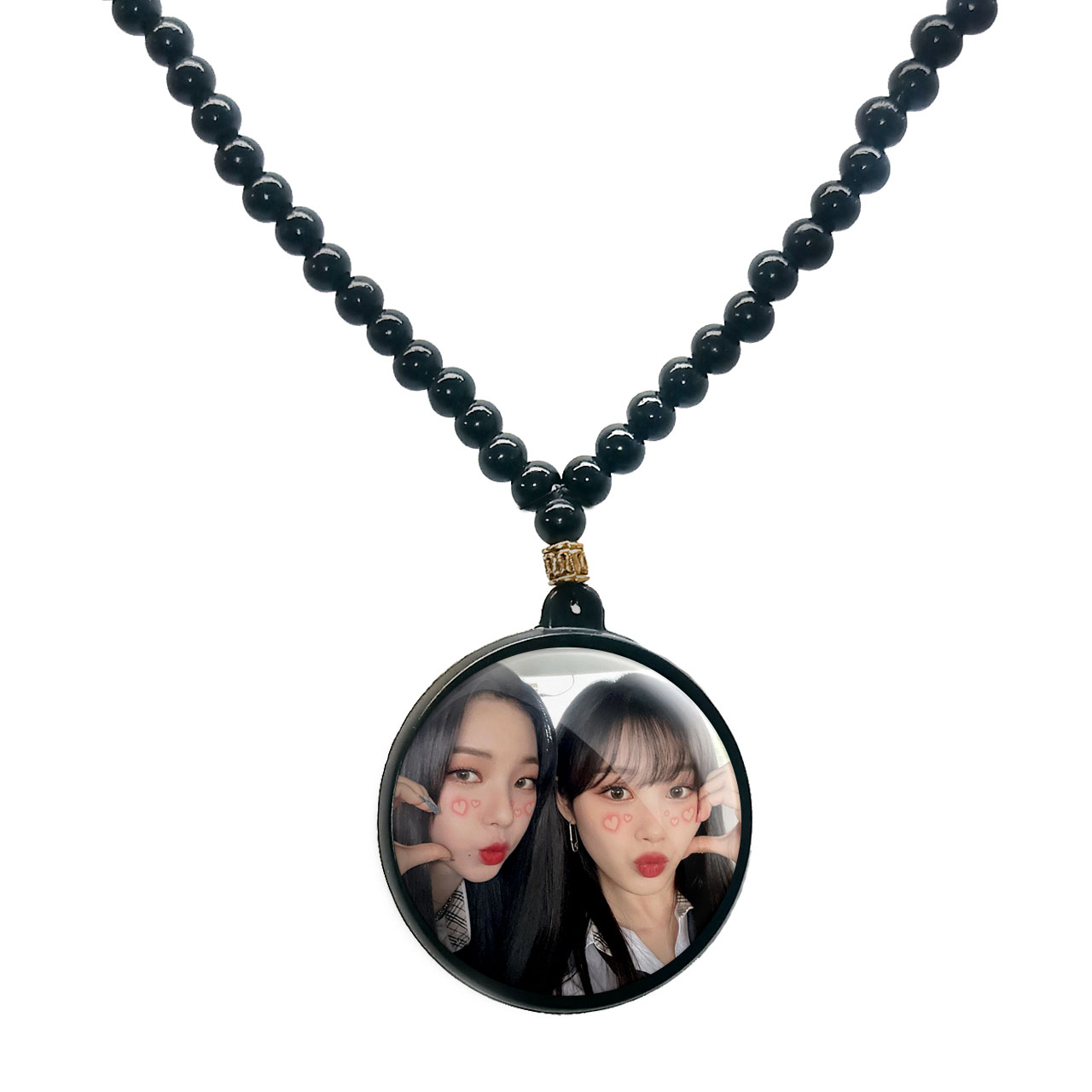 گردنبند پرمانه طرح aespa کد pmd.18613 مدل دو طرفه