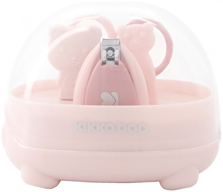 ست قیچی ناخن گیر سوهان نوزاد کیکابو بلغارستان kikkaboo bear pink
