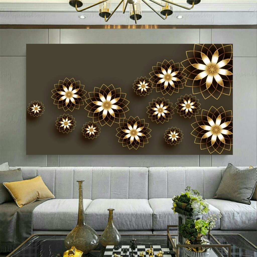 تابلو بوم مدل گل برجسته کد AR161