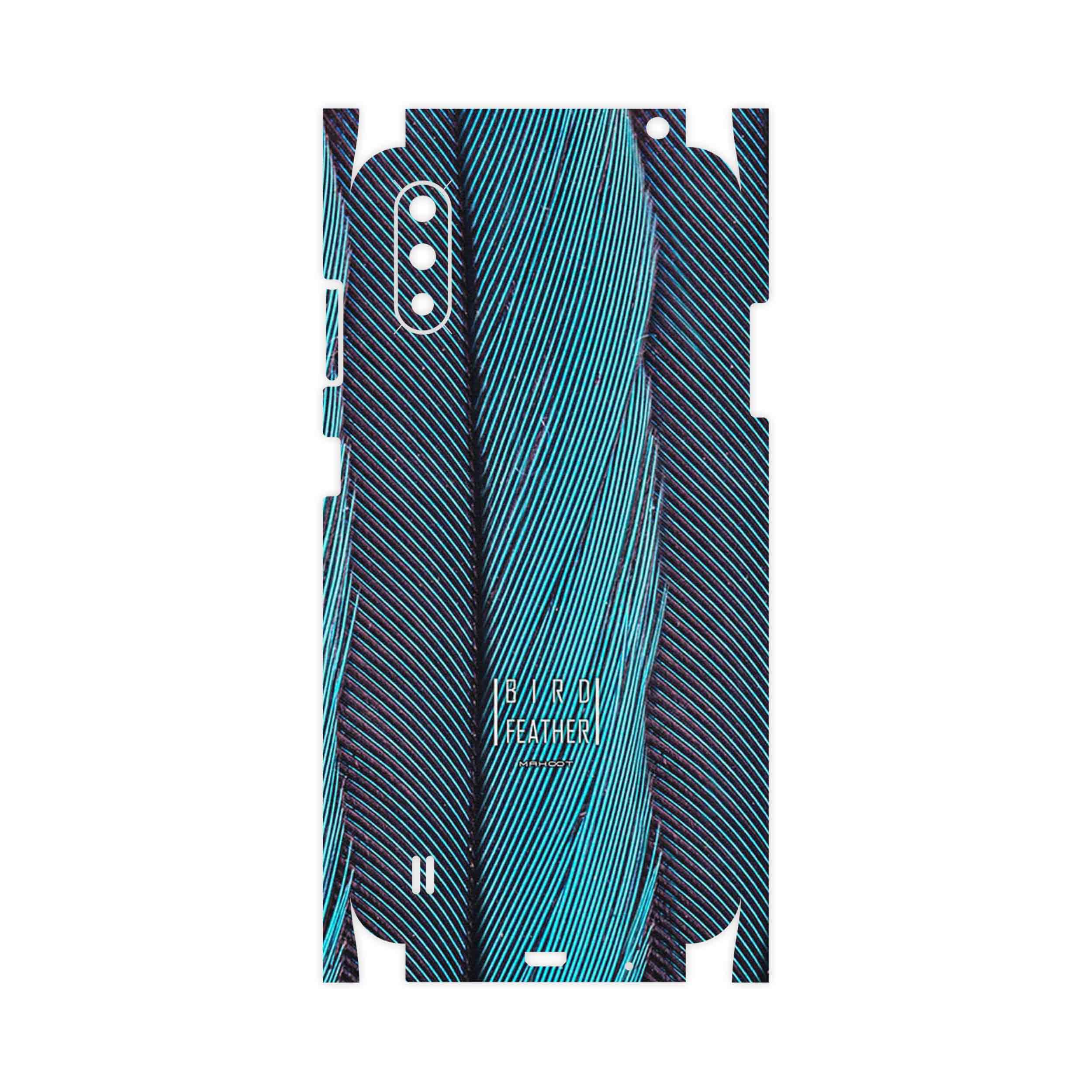 برچسب پوششی ماهوت مدل Turquoise feathers-FullSkin مناسب برای گوشی موبایل سامسونگ Galaxy A01