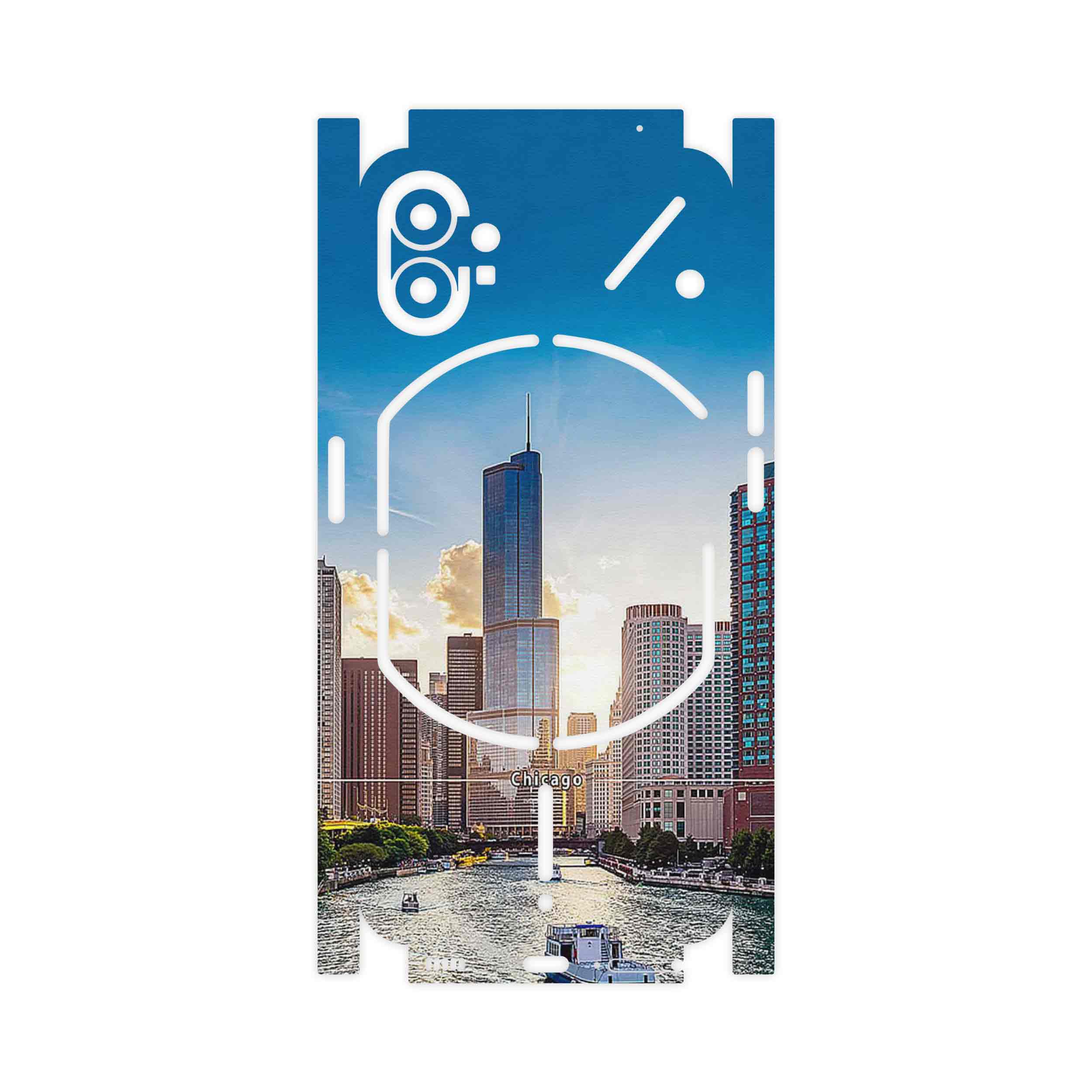 برچسب پوششی ماهوت مدل City of Chicago-FullSkin مناسب برای گوشی موبایل ناتینگ Phone 1