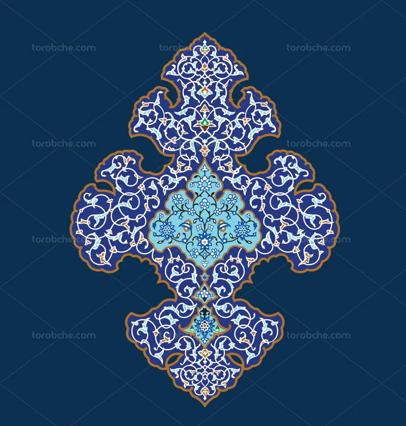 وکتور نقوش کاشی کاری تذهیب | گرافیک با طعم تربچه