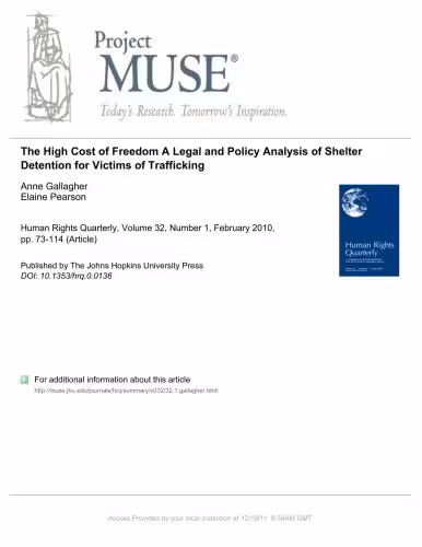 خرید و دانلود نسخه کامل کتاب The High Cost of Freedom: A Legal and Policy Analysis of Shelter Detention for Victims of Trafficking - Anne Gallagher, Elaine Pearson