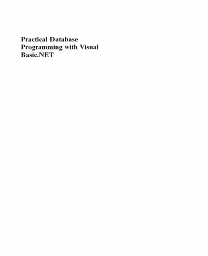 خرید و دانلود نسخه کامل کتاب Practical Database Programming with Visual Basic.NET, Second Edition