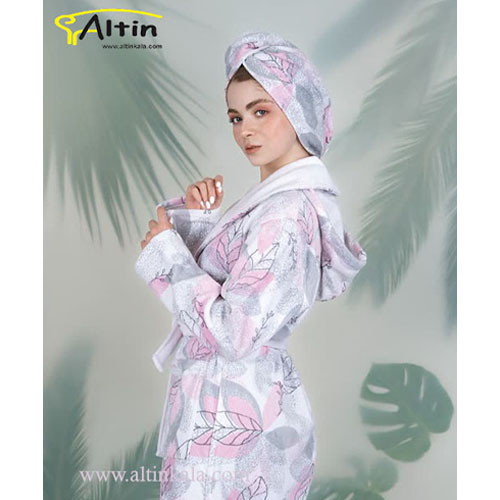 حوله تنپوش پودایران طرح ماهور صورتی سایز 135