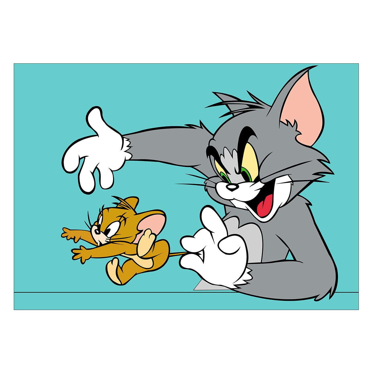 تابلو شاسی ونسونی طرح Tom and Jerry سایز 50x70 سانتی متر