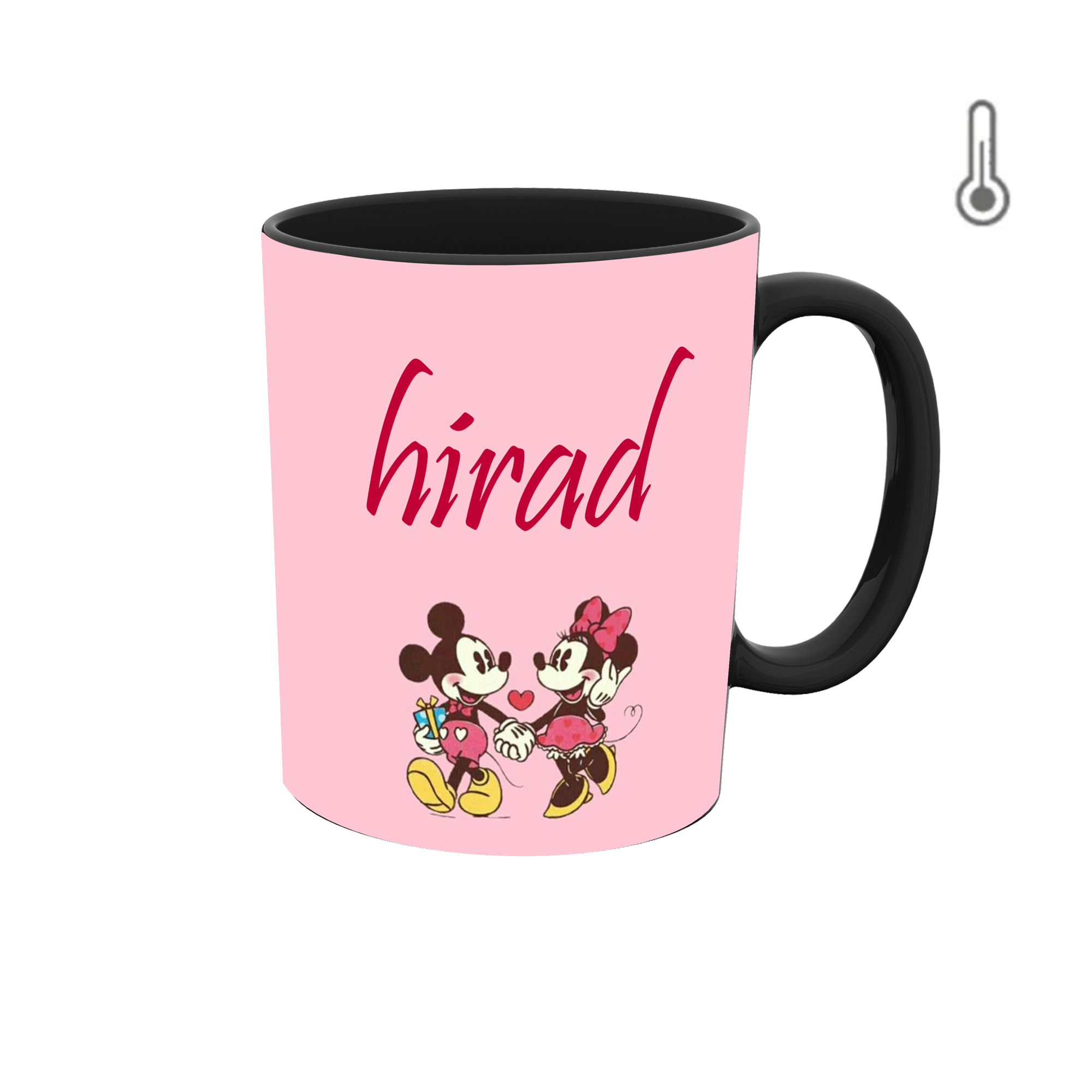 ماگ حرارتی طرح اسم هیراد مدل قلب روز عشق