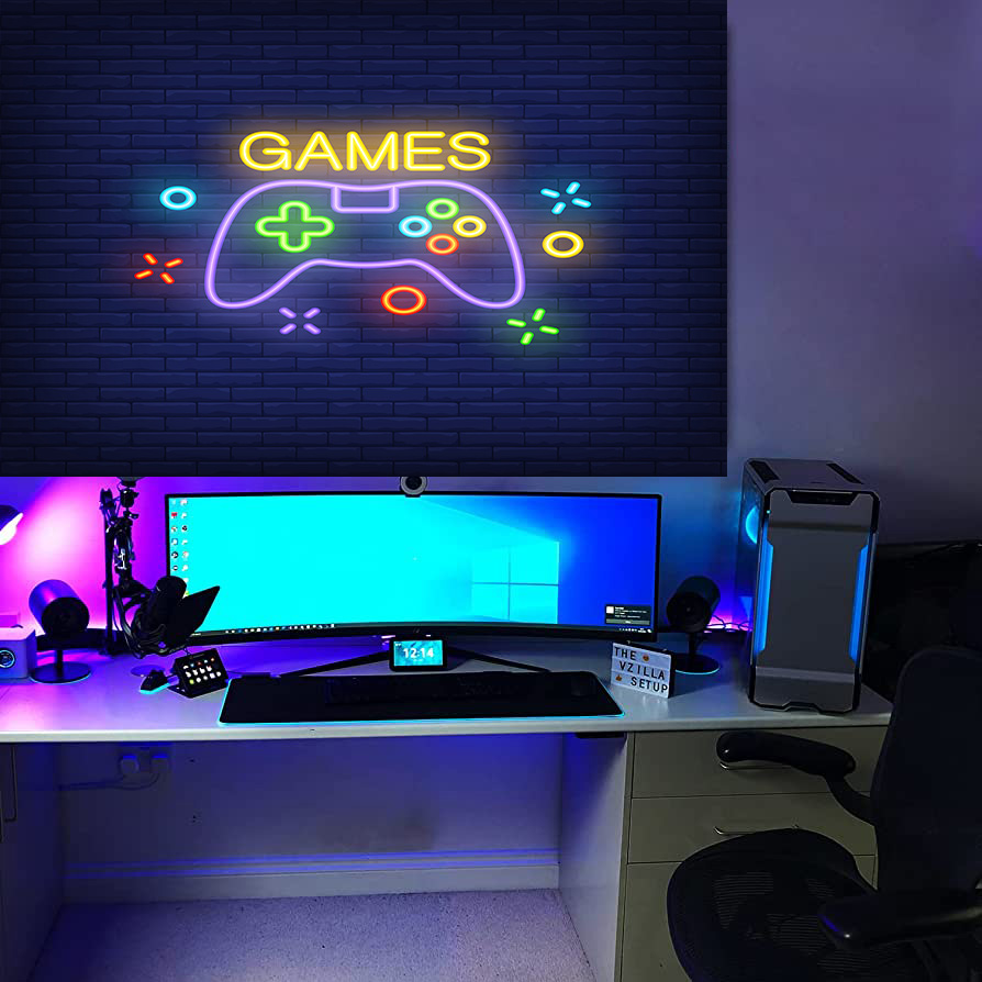 تابلو شاسی مدل نیون طرح گیمر کد 3