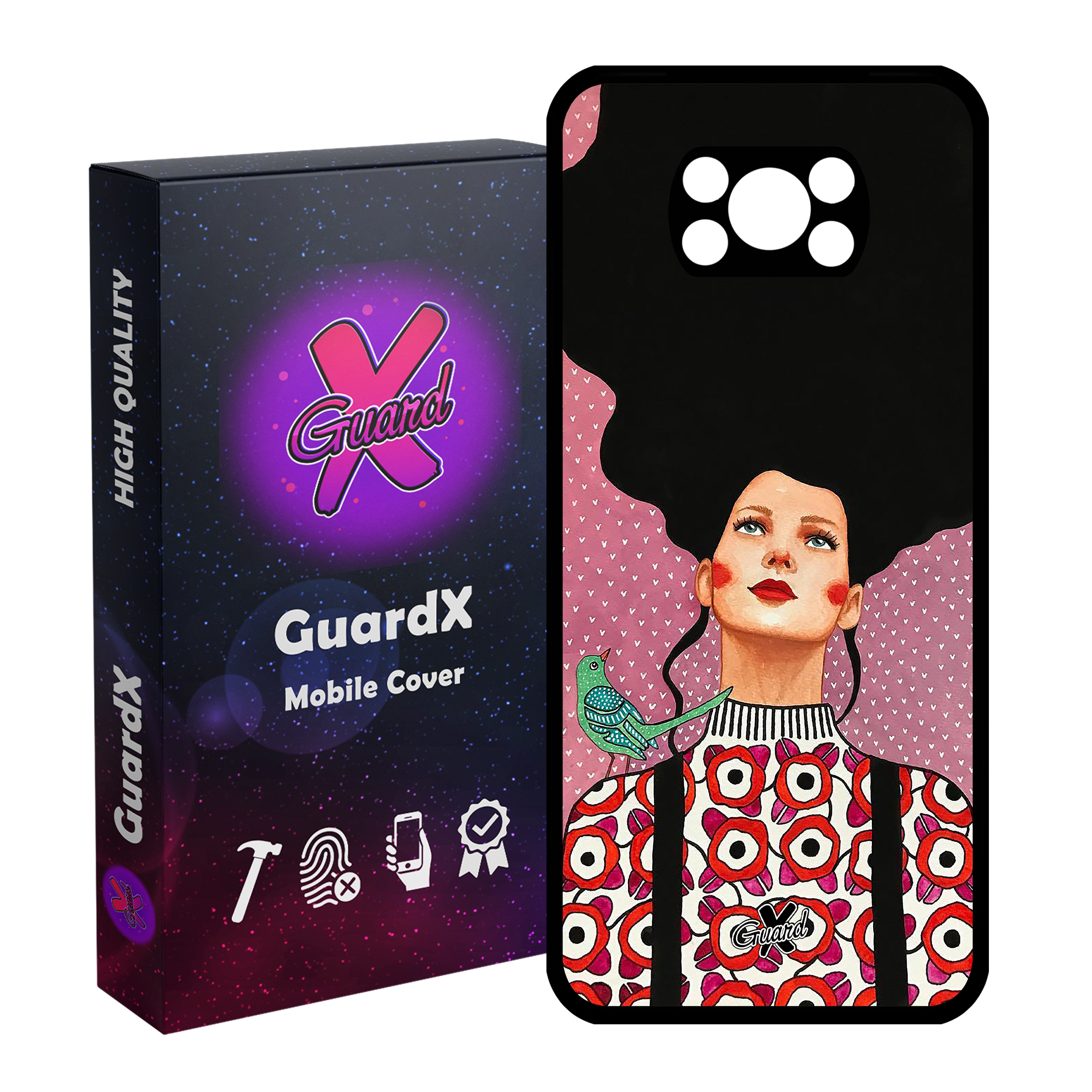 کاور گارد ایکس طرح دختر مدل Glass10139 مناسب برای گوشی موبایل شیائومی Poco X3 Pro