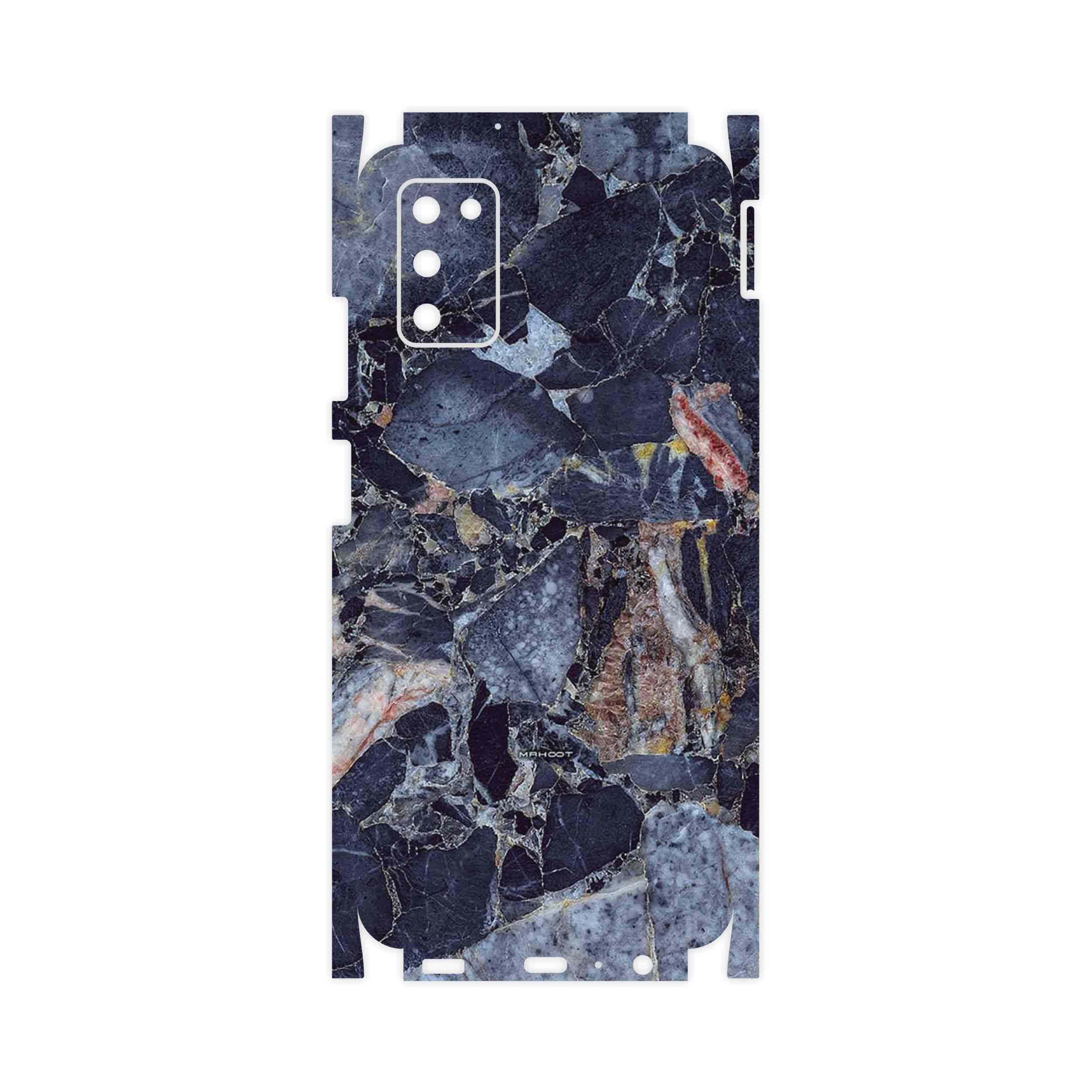 برچسب پوششی ماهوت مدل Broken black marble-FullSkin مناسب برای گوشی موبایل سامسونگ Galaxy A03S