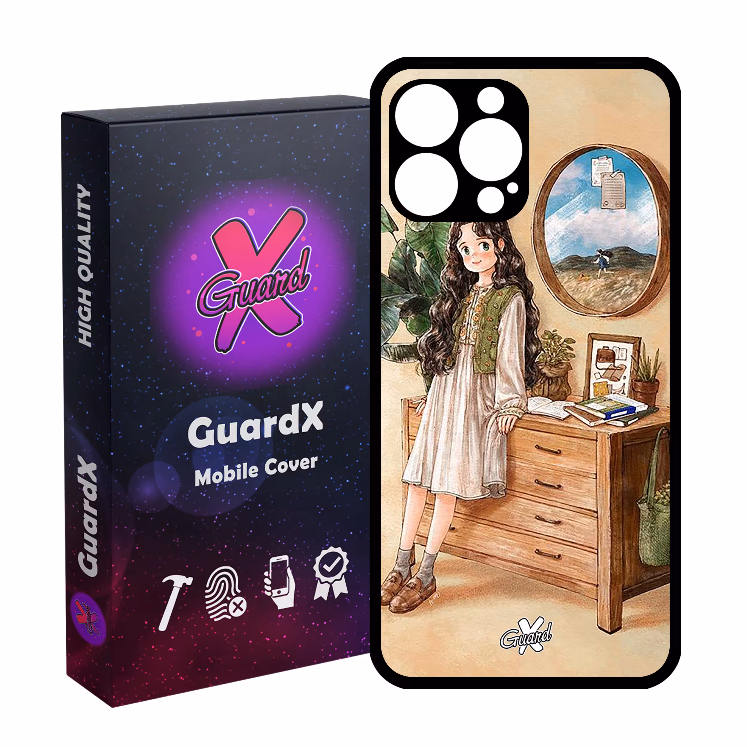 کاور گارد ایکس طرح دختر مدل Glass10308 مناسب برای گوشی موبایل اپل iPhone 13 Pro Max