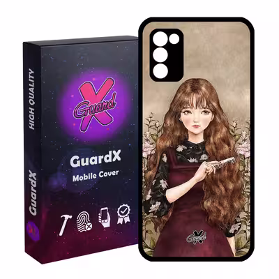 کاور گارد ایکس طرح دختر مدل Glass10246 مناسب برای گوشی موبایل سامسونگ Galaxy A02s / M02s