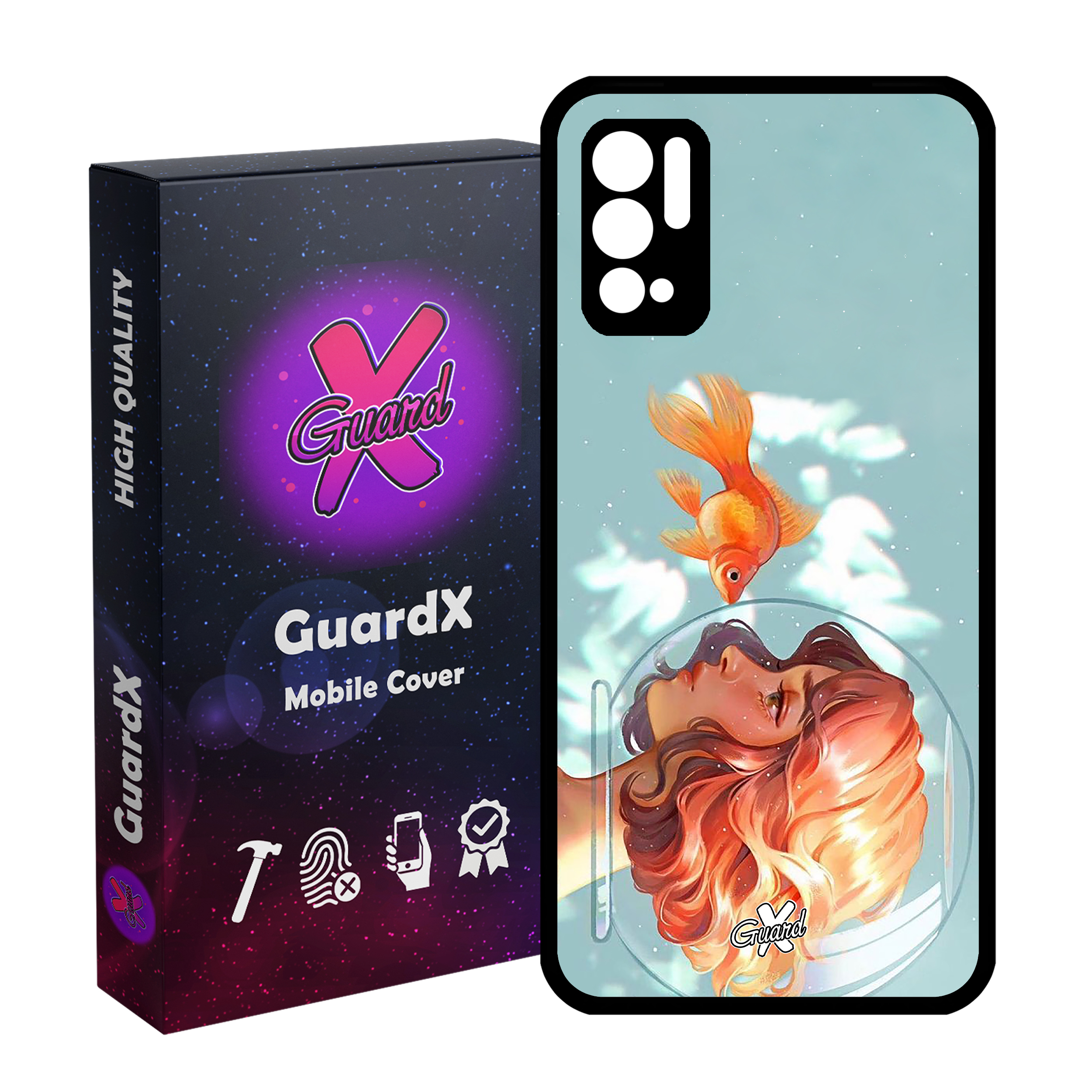 کاور گارد ایکس طرح Girl مدل Glass10020 مناسب برای گوشی موبایل شیائومی Redmi Note 10 5G / Poco M3 Pro