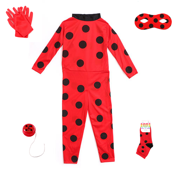 ست ایفای نقش مدل لباس دختر کفشدوزکی مجموعه 5 عددی