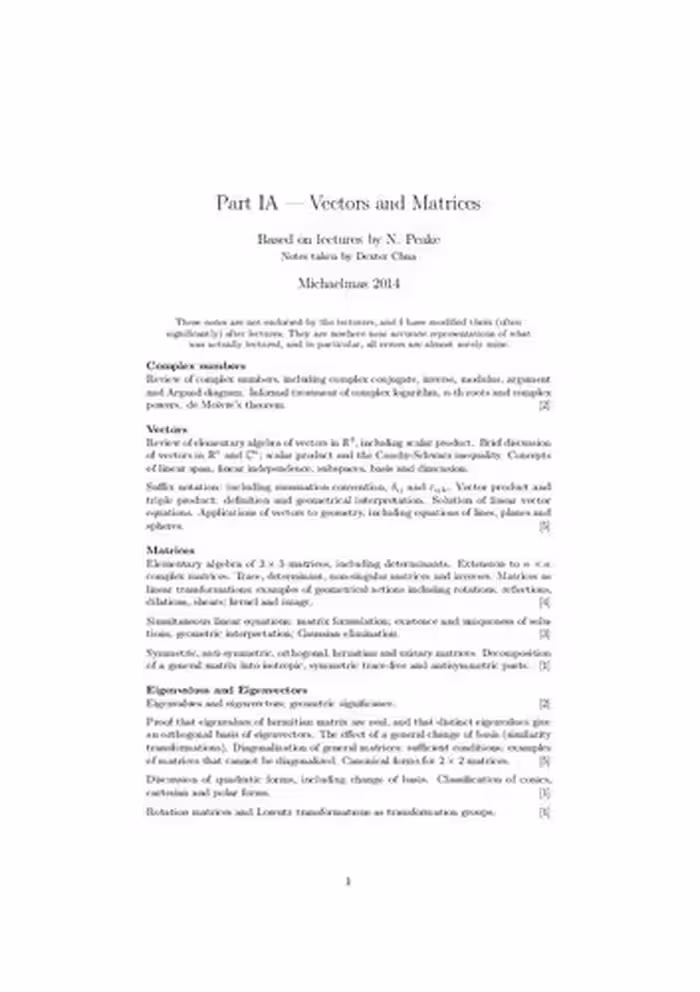خرید و دانلود نسخه کامل کتاب Vectors and Matrices