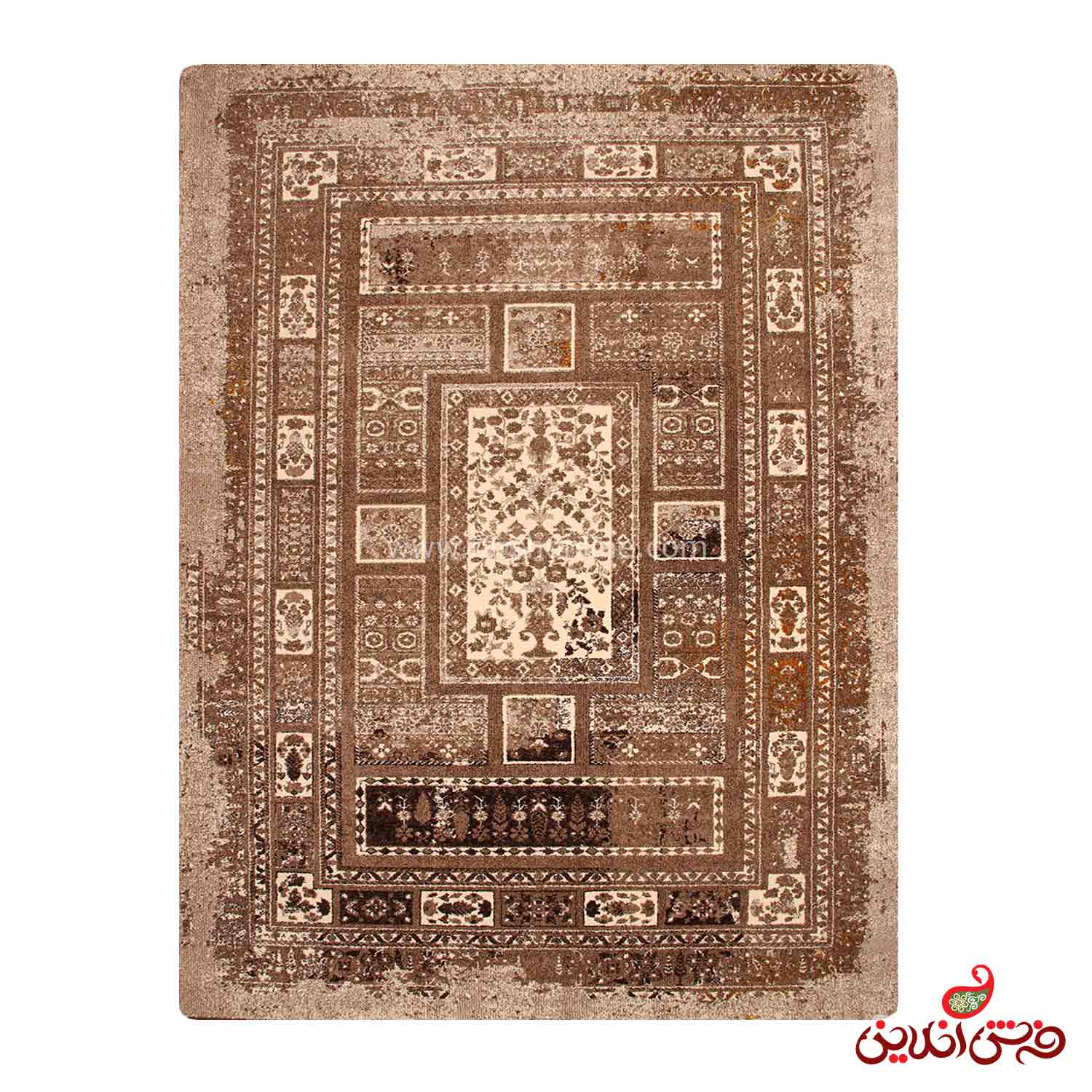 فرش ساوین کد 2097 کرم