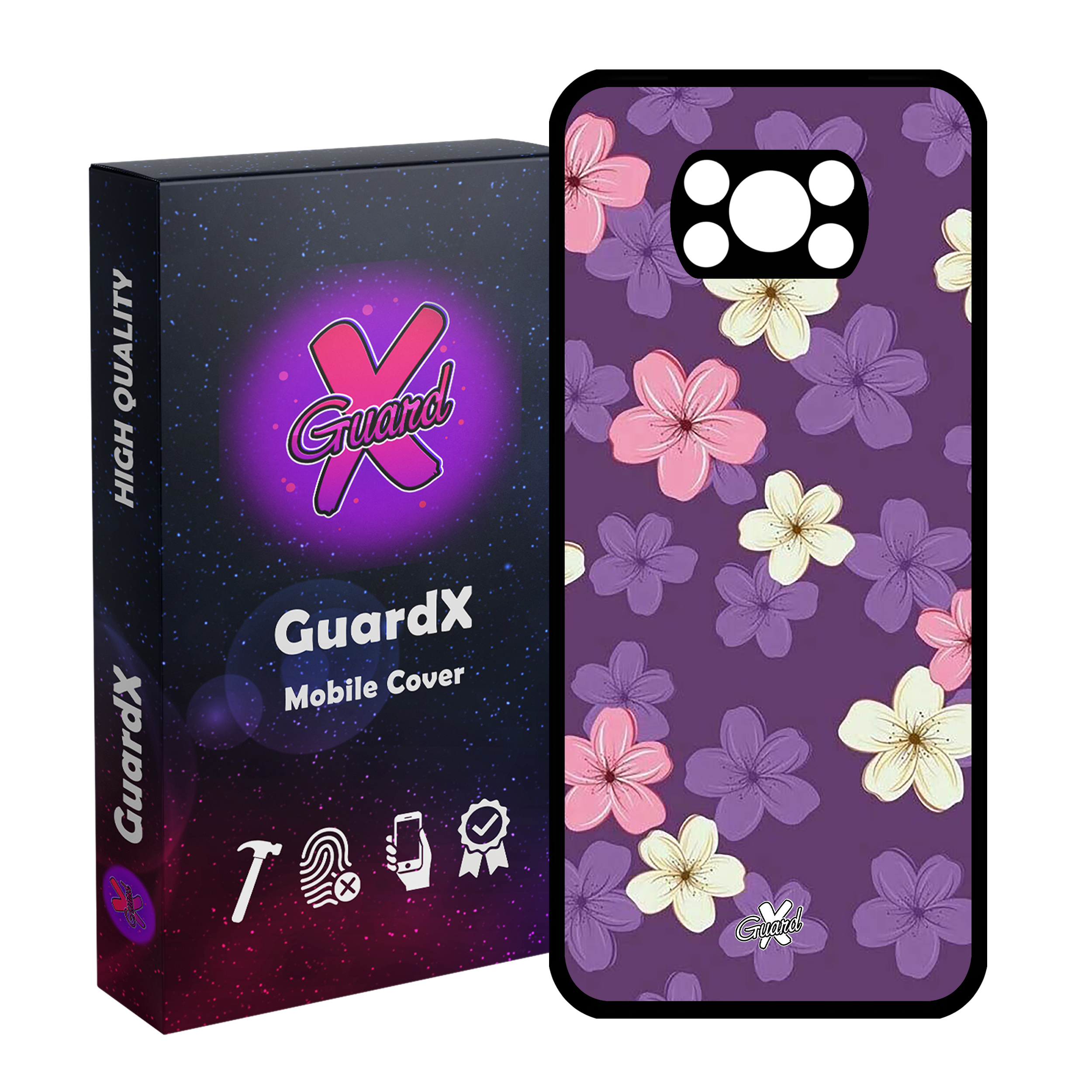 کاور گارد ایکس طرح گل مدل Glass10536 مناسب برای گوشی موبایل شیائومی Poco X3 NFC/Poco X3/Poco X3 Pro