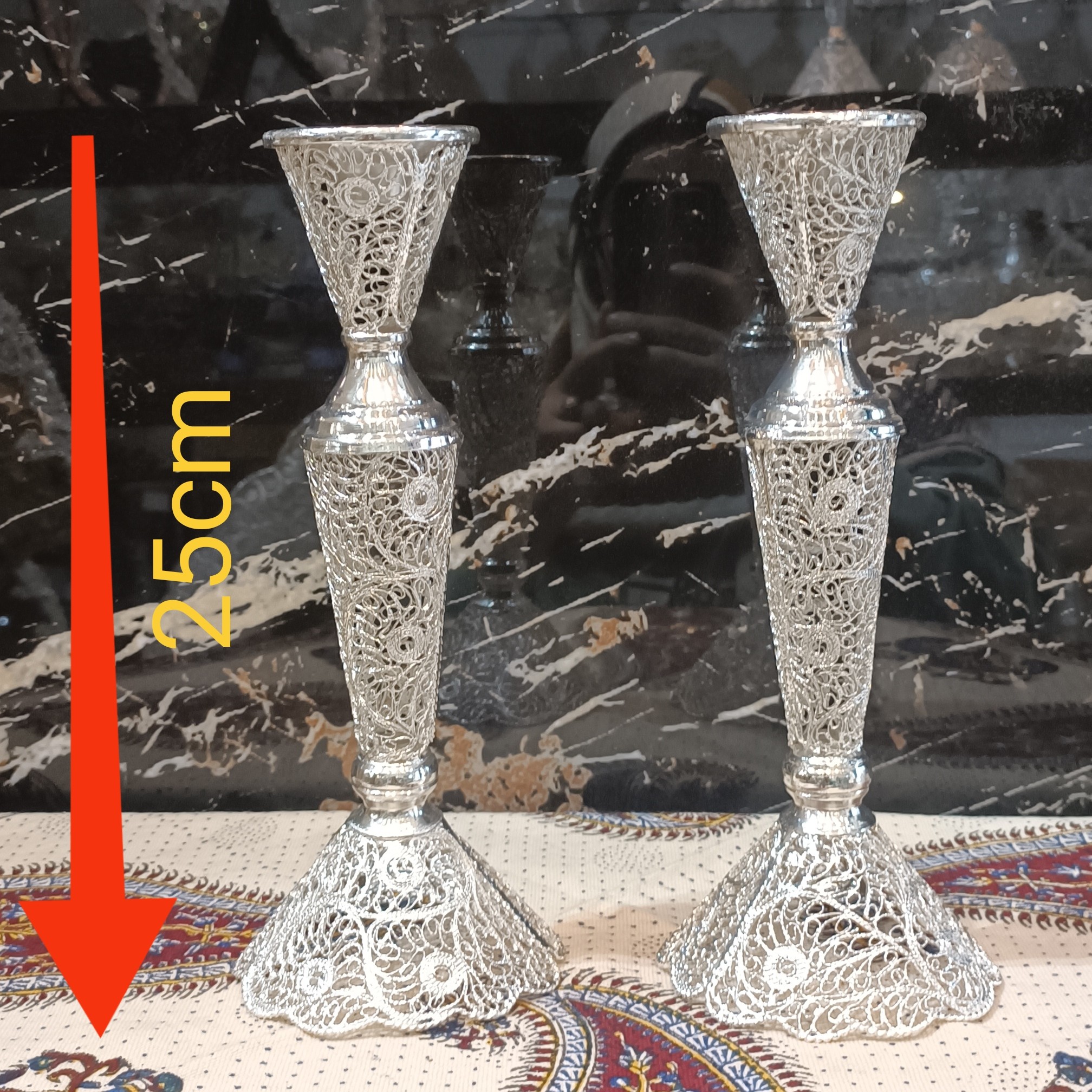 شمعدان ملیله سایز کوچک