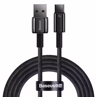 کابل تبدیل USB به USB-C باسئوس مدل Tungsten Gold 100W طول 2 متر