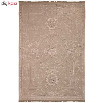 فرش ماشینی زمرد مشهد کد DI12 زمینه بژ